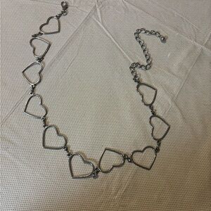 Y2K heart shaped metal belt